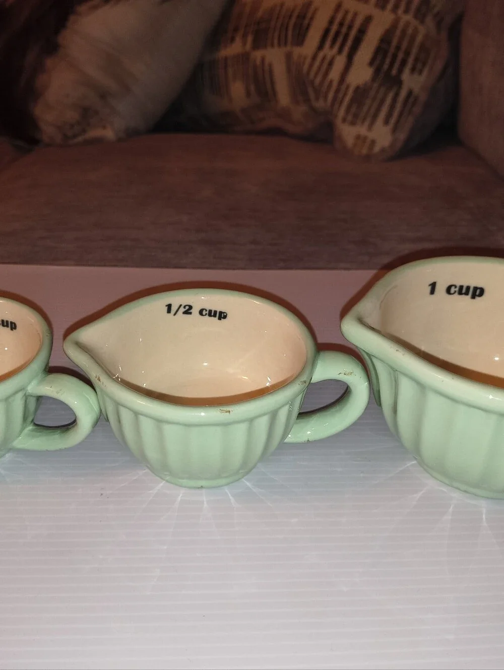 Cracker Barrel  Mint Green 1/2 Cup,1/3,1 Cup Measuring Cups